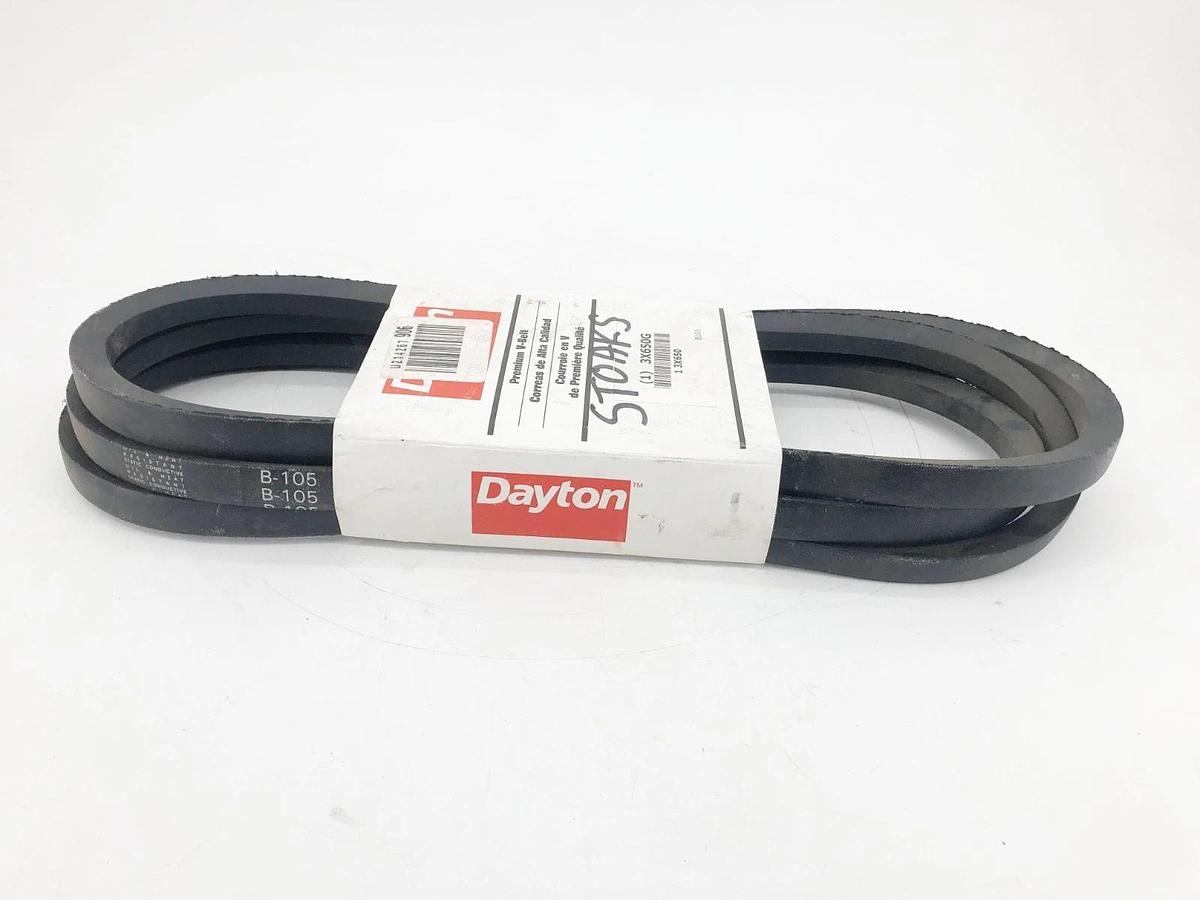Lot of 2 New Dayton 3X650G V-Belts 21/32" x 108" B-105 - No Box