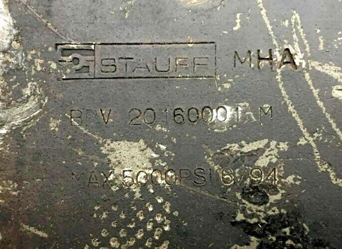 Used Stauff BBV20160001M Ball Valve 5000psi 1" NPT