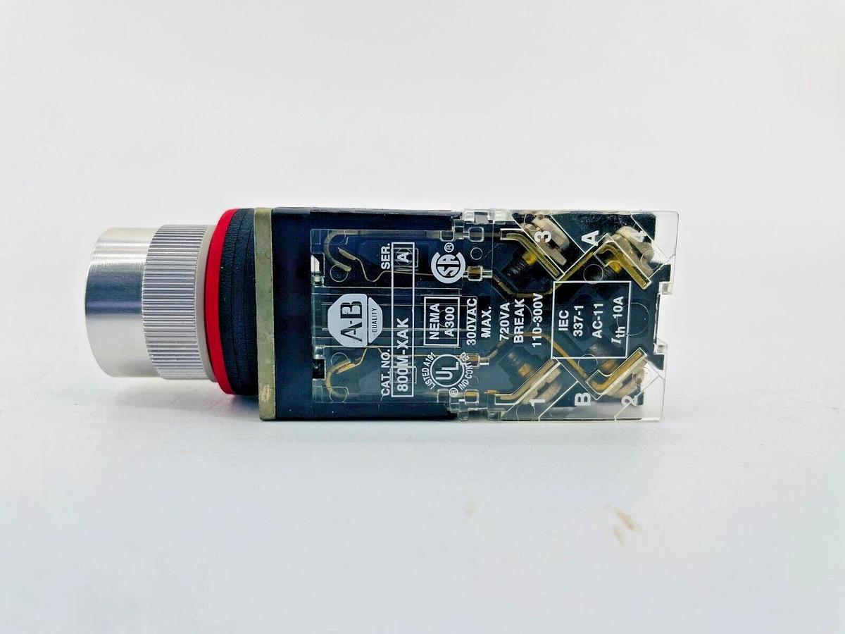 New Allen Bradley 800MR-A1AK Push Button Flush Head 1NO 1NC Green