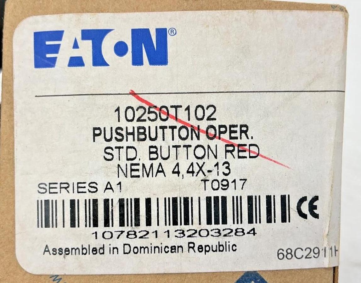 Lot of 2 New Eaton 10250T102 Ser A1 Pushbutton Operator Standard Red Button