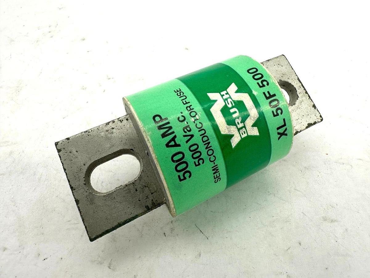 New Brush XL-50F-500 Semi-Conductor Fuse 500A 500V XL50F500