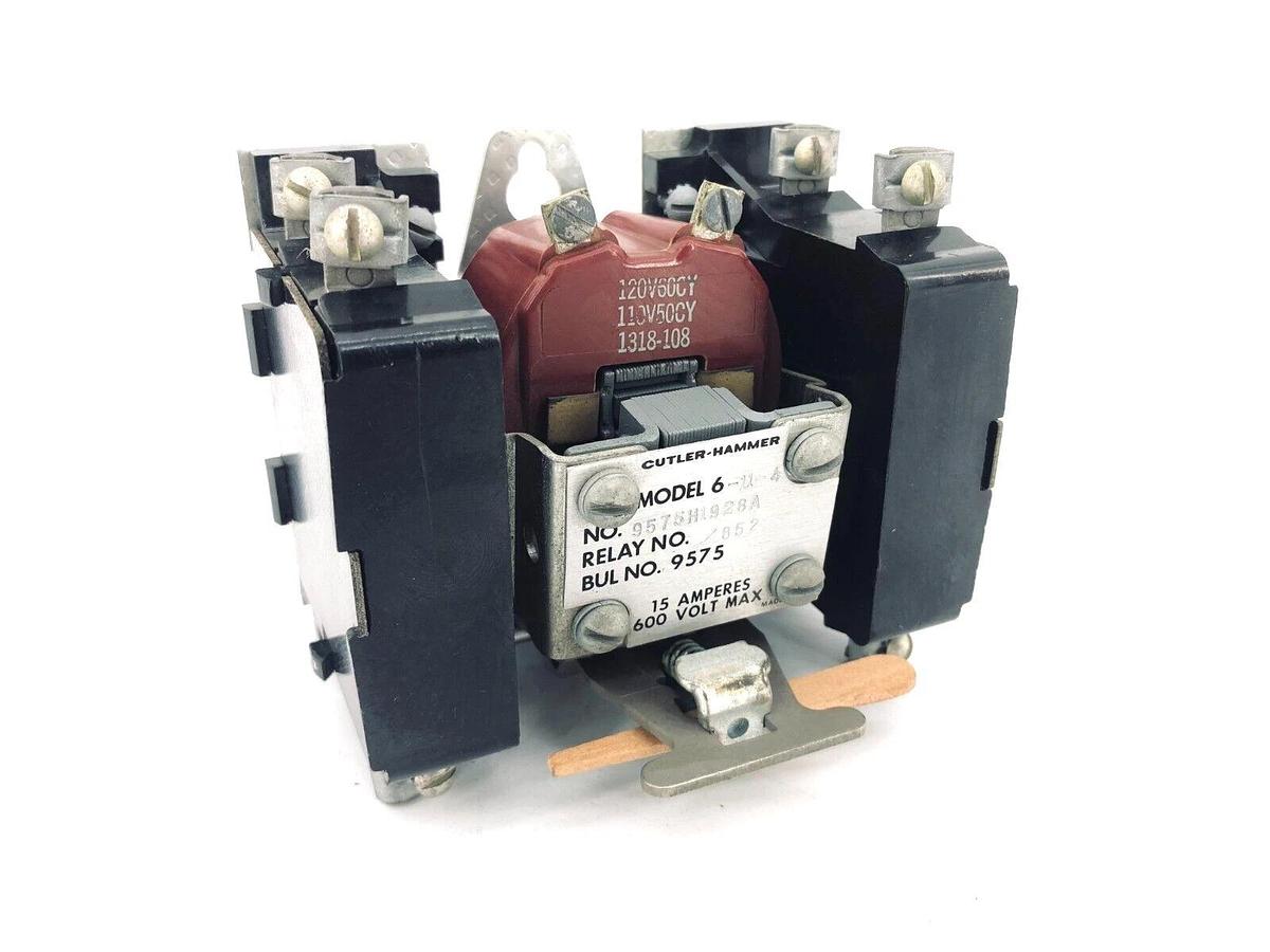 New Cutler Hammer 9575H1928A Relay 15A 600V Model 6-11-4