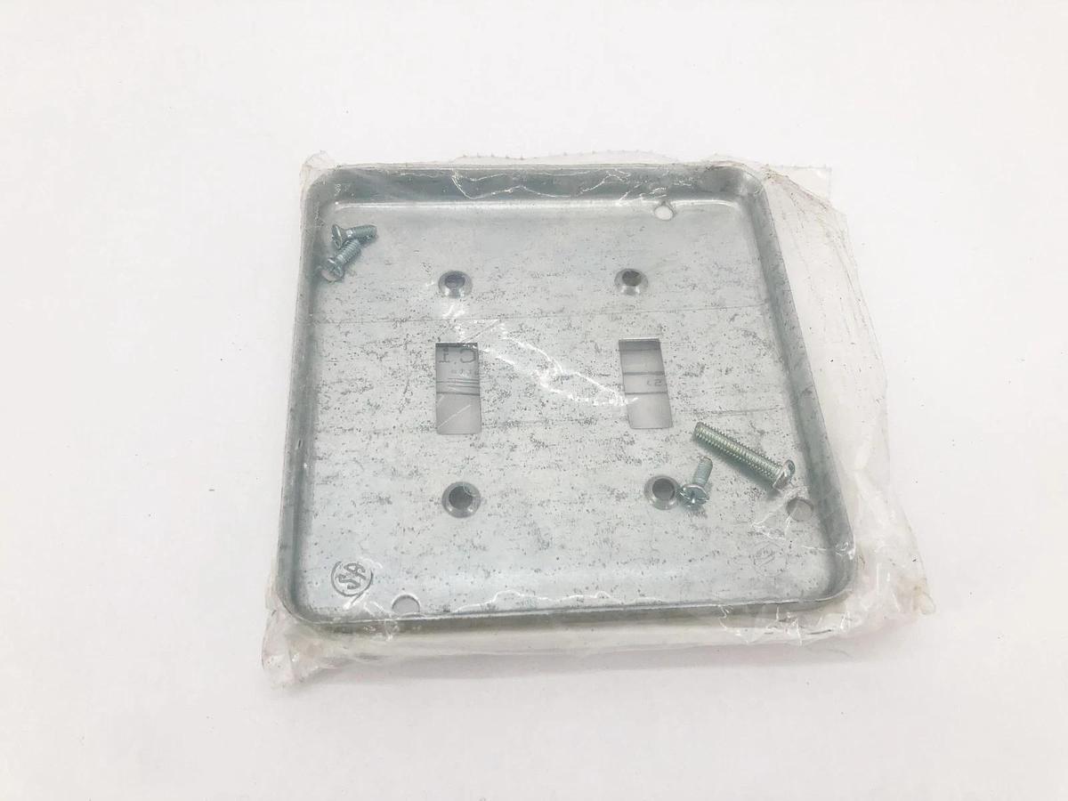 Lot of 4 New Steel City RSL-5 Square Surface Covers 2 Toggle 4-11/16"