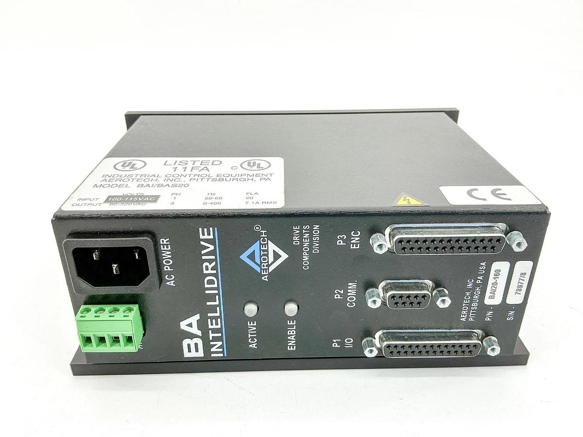 New Aerotech BA Intellidrive BAI20-160 Servo Drive 1PH 115V BAI/BAS20 - No Box