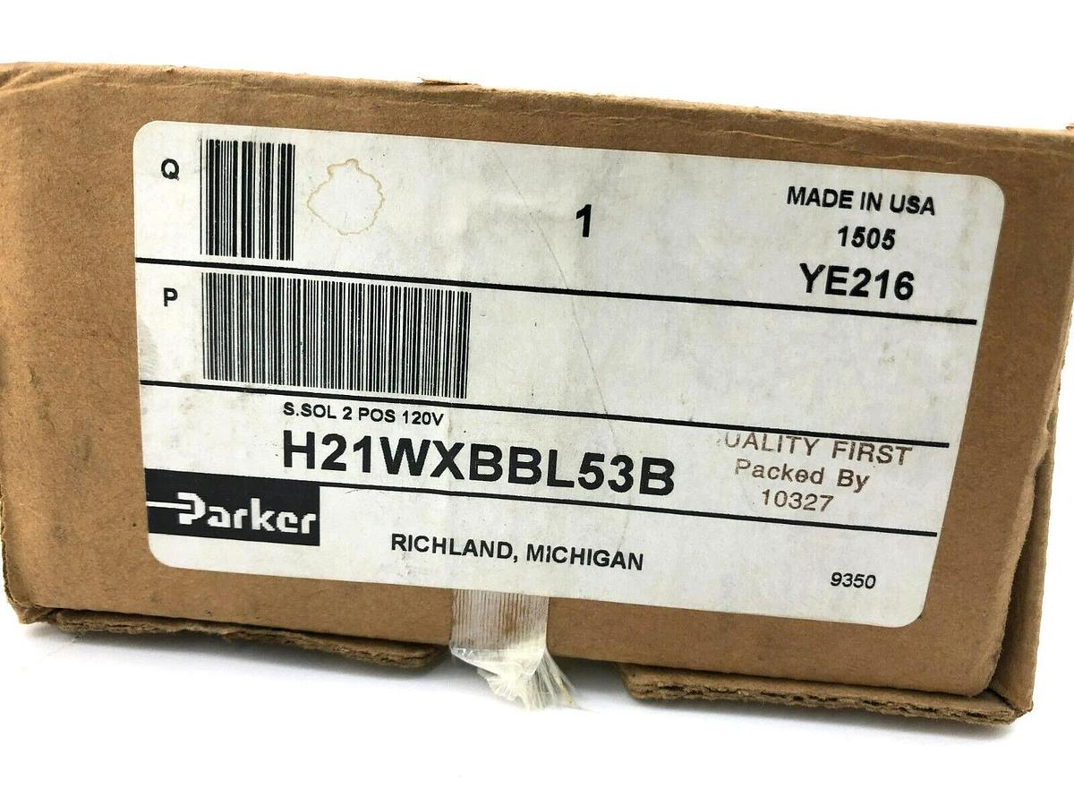 New Parker H21WXBBL53B Pneumatic Valve Assembly