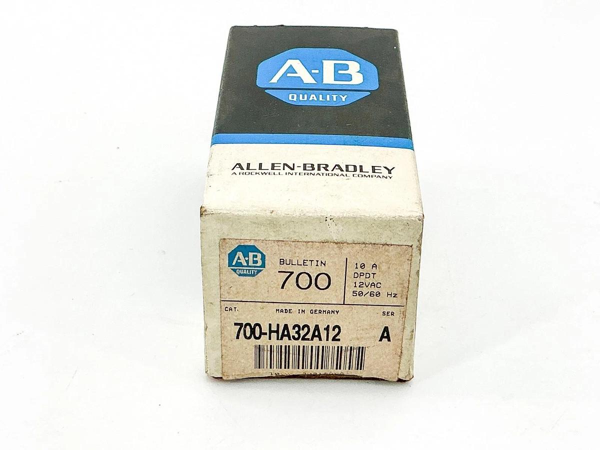New Lot of 2 Allen Bradley 700-HA32A12 Control Relay 12VDC 10A Ser.A