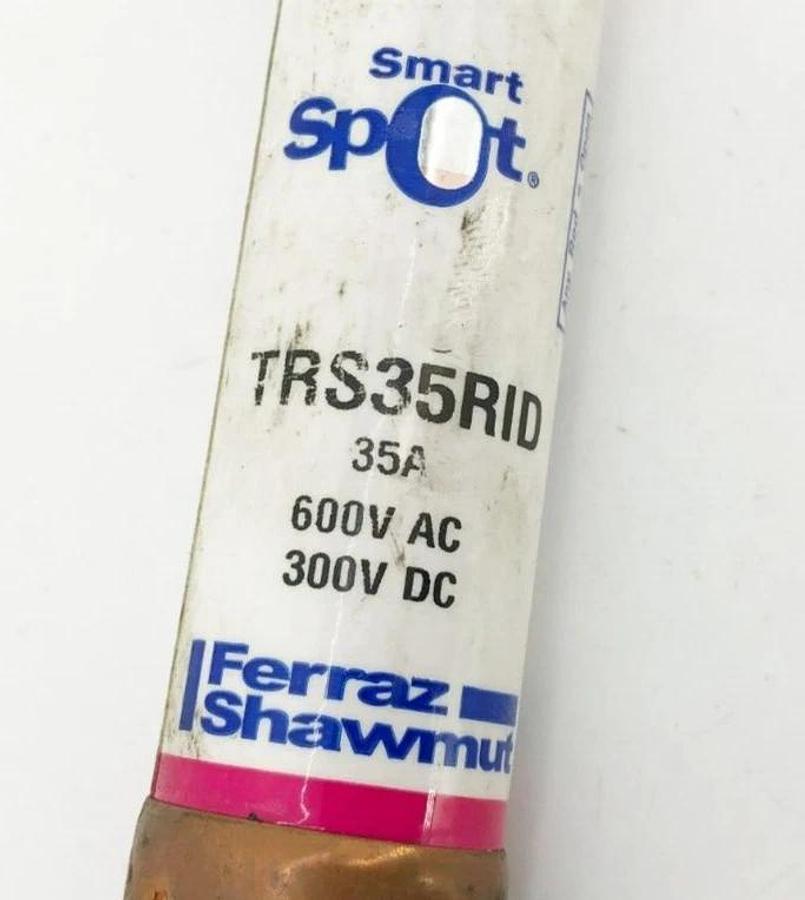 Lot of 2 New Ferraz Shawmut TRS35RID Dual Element Time Delay Fuses 35A 600V