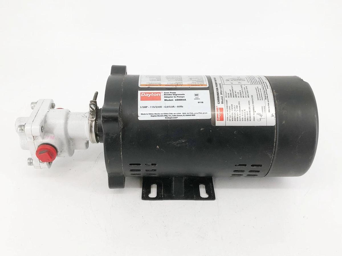 Used Dayton 6DHH9A Gearpump 1/3HP 115/230V 1725RPM PP3110502G