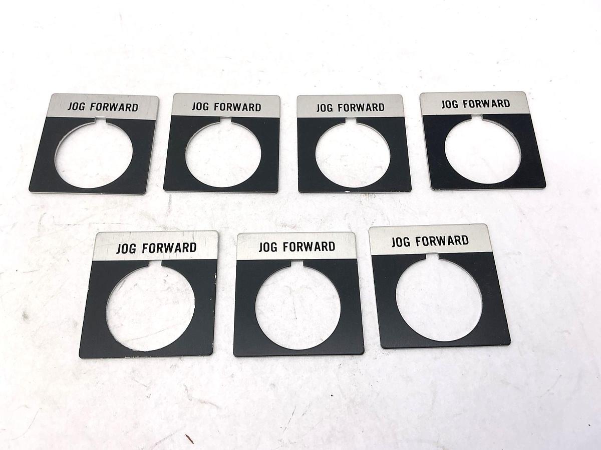 Lot of 7 New Allen Bradley 800T-X518 Ser A Legend Plate Jog-Forward Accessory