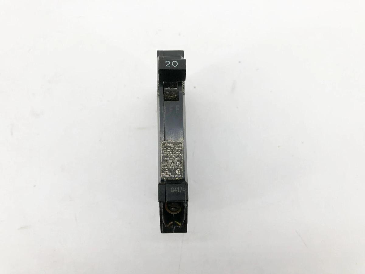 Used Lot of 5 GE General Electric THQP120 Circuit Breakers 20A 120/240V 1 Pole