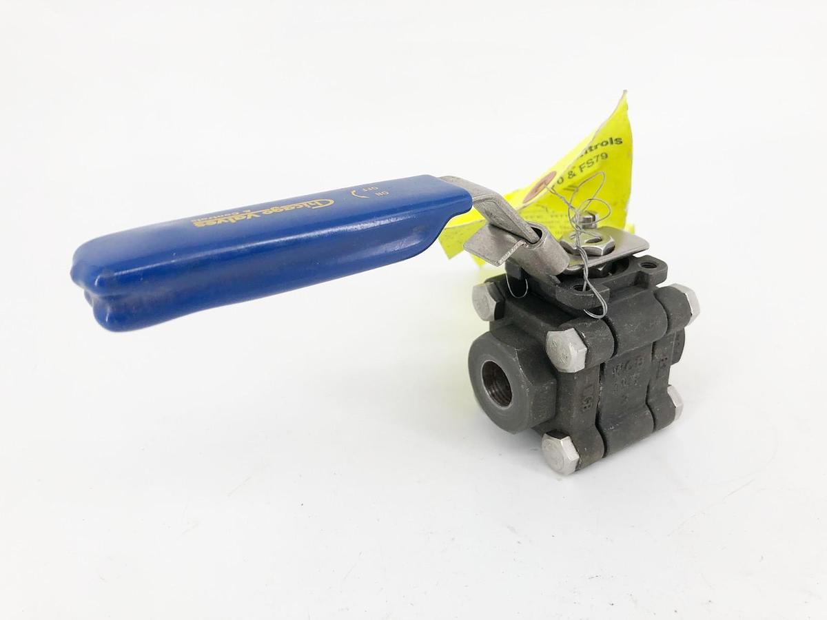 New Chicago Valves 794466XGGSW002 Ball Valve Carbon Steel 1/4" 1960psi - No Box