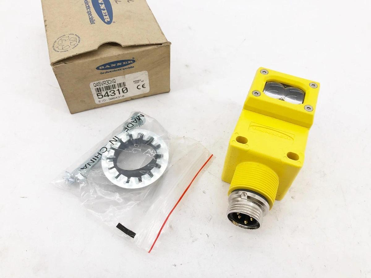 New Banner Engineering Q45VR3DXQ Photoelectric Sensor 3m 12/24-250VD/AC 54310