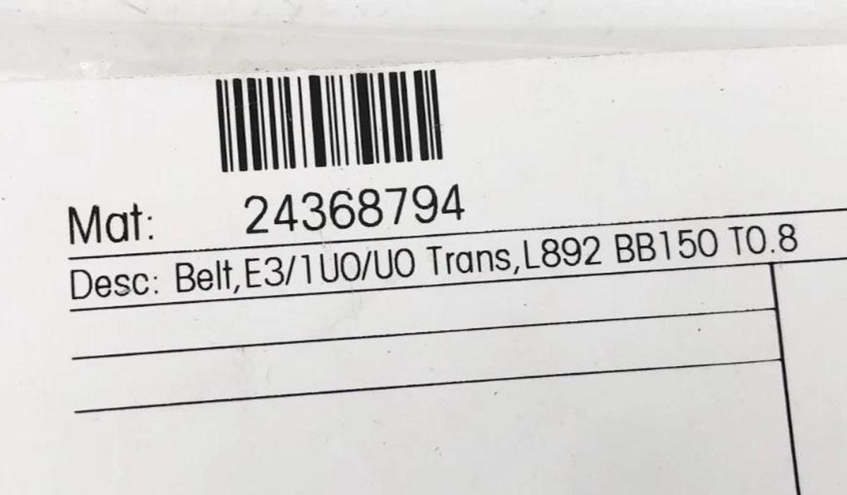 Lot of 3 New Mettler Toledo 24368794 Belts E3/1U0/U0 Trans L892 BB150 T0.8