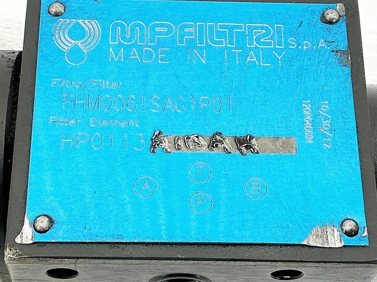 Used MP Filtri FHM0061SAG1P01 Hydraulic Filter HP0113