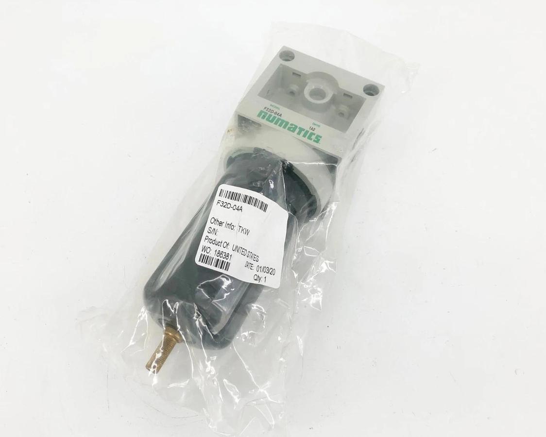 New Asco Numatics F32D-04A Coalescing Filter 3.8oz Bowl 0.3 Micron 1/2" NPTF