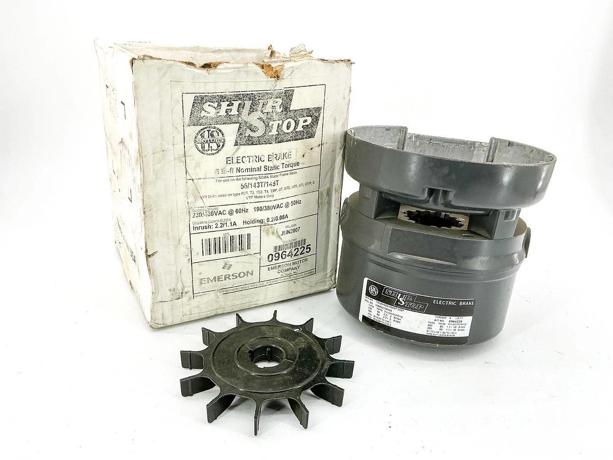 New Shur Stop Emerson 0964225 Electric Brake 460V 6LB Torque 1.1A 105632106003