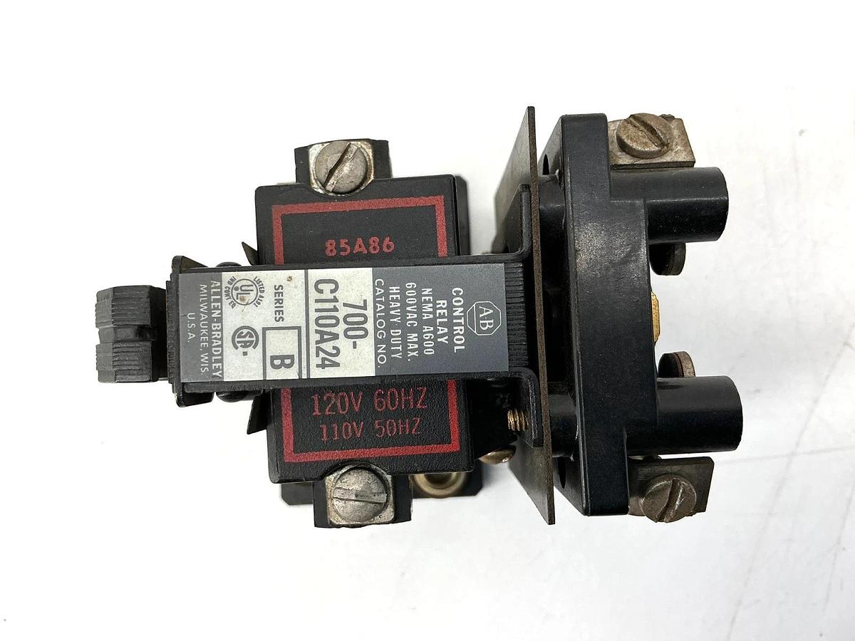 Used Allen Bradley 700-C110A24 Ser B Control Relay 2P 1NO/1NC 24V 60HZ 600V