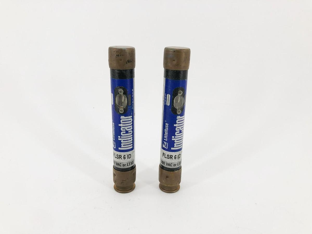 Lot of 2 New Littelfuse FLSR6ID Indicator Fuses 600V 6A