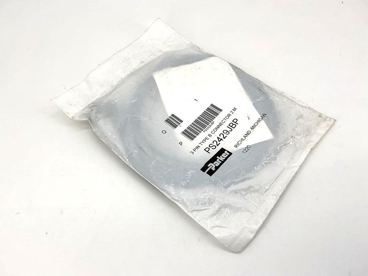 New Parker PS2429JBP Solenoid Connector Cable Type B 3-Pin 3-Wire 2-Meter 6ft