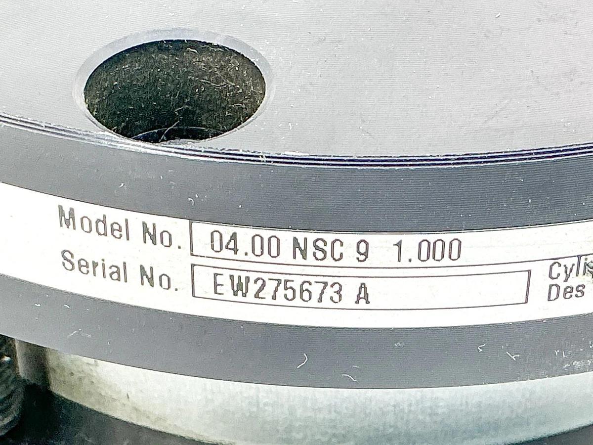 Used Schrader Bellows 04.00NSC9-1.00 Pneumatic Cylinder 4" Bore 1" Stroke 250PSI