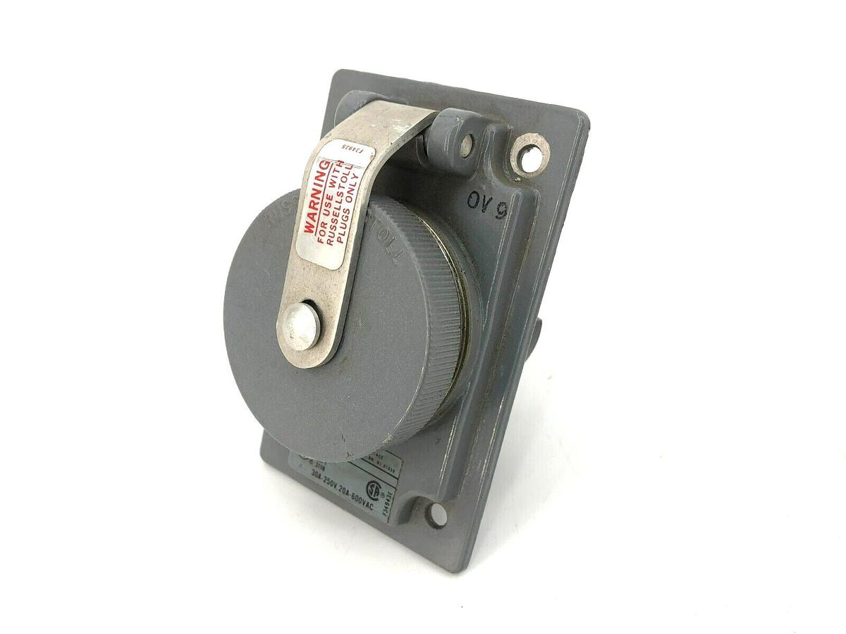 Used Russellstoll 3753 Receptacle 30A 250V 20A 600VAC