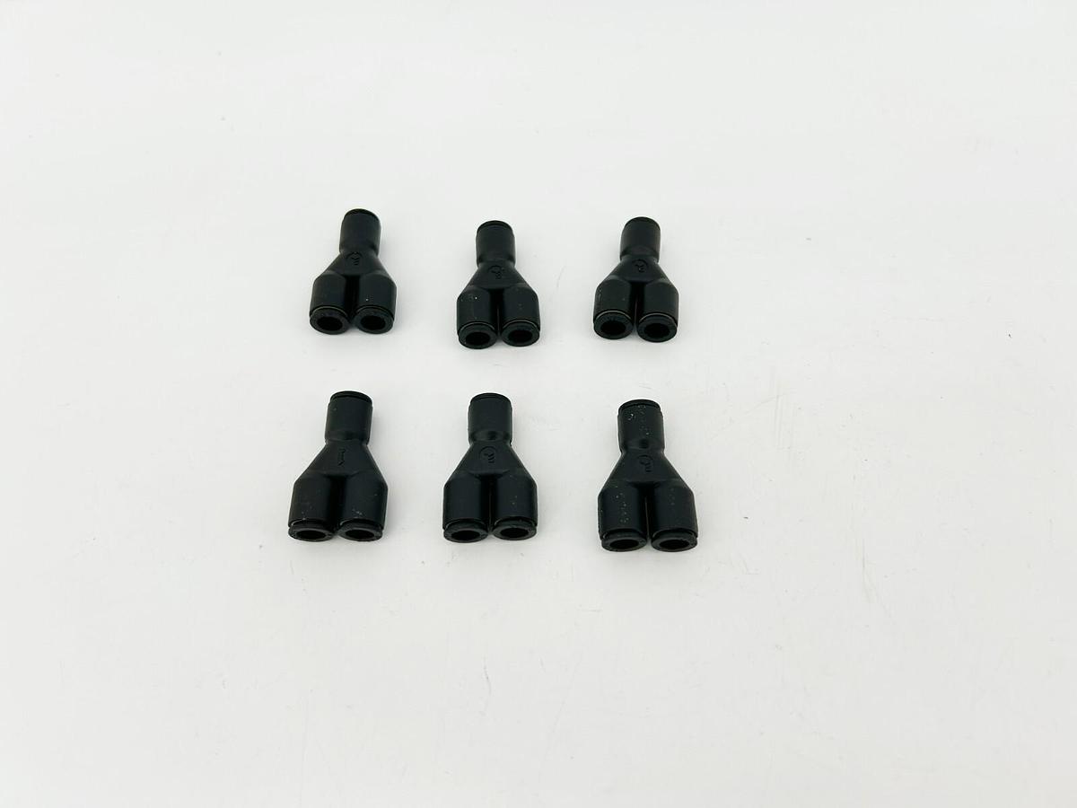 Lot of 6 New Lawson 62221 Y Unions, 1/4" Tube OD, Glass Reinforced Nylon