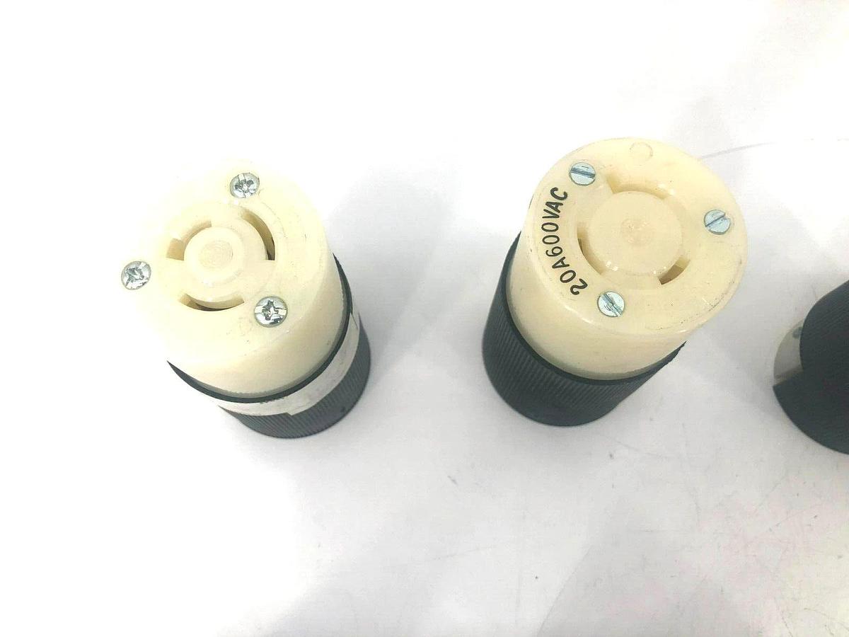 Used Lot of 10 Misc. Hubbell Twist and Lock Plugs and Receptacles 20A 125/250VAC 600