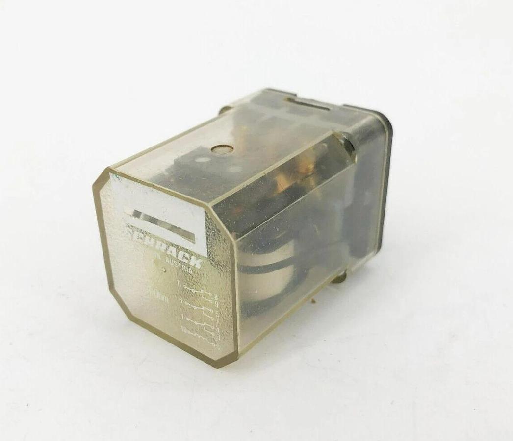 Used Schrack RN 600 009 Relay 11-Pin 10k Ohms