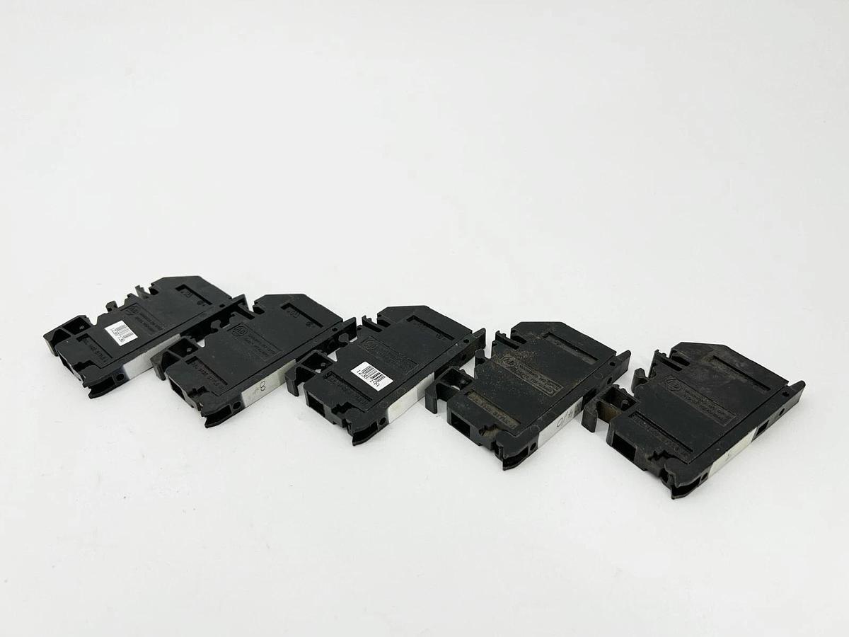 Used Lot of 5 Allen Bradley 1492-H6 Terminal Block 1P 300V 15A Ser.B