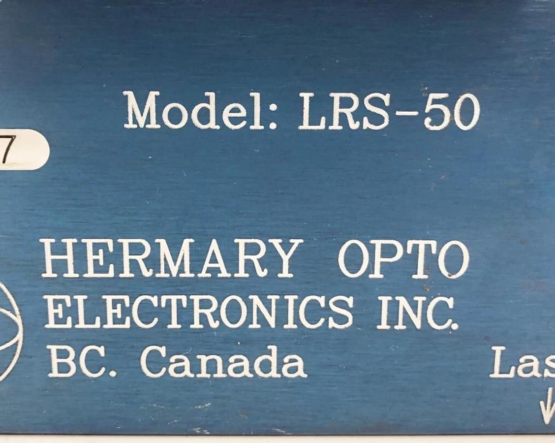 Used Hermary Opto LRS-50 Compact Single-Point Laser Range Sensor 130" Range 24VDC