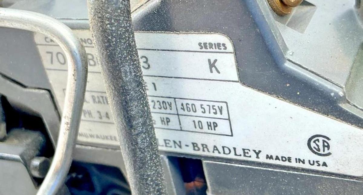 Used Allen Bradley 709-BOD103 Series K Starter 110/120VAC Coil 50/60HZ