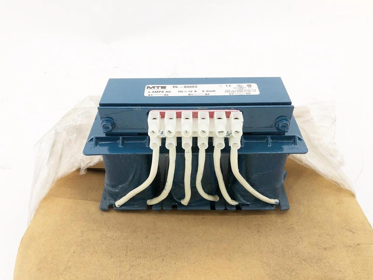 New MTE RL-00803 Line Reactor 3 Phase 8A 600VAC