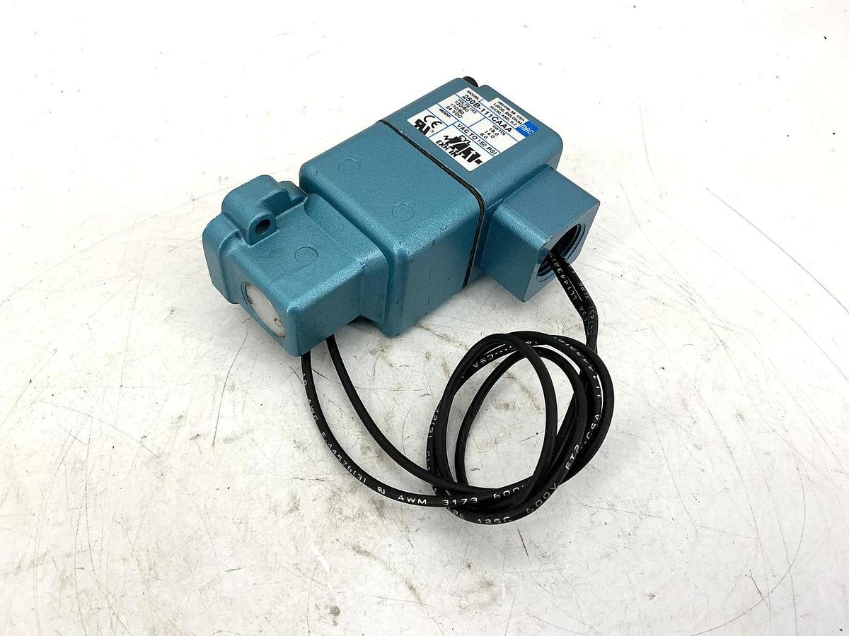 New MAC Valves 250B-111CAAA Solenoid Valve 15W 150PSI 24VDC 110/120V - No Box