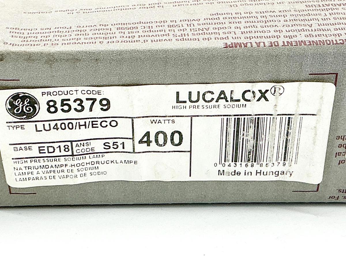 New General Electric LU400/H/ECO Lucalox Lamp 400W 85379