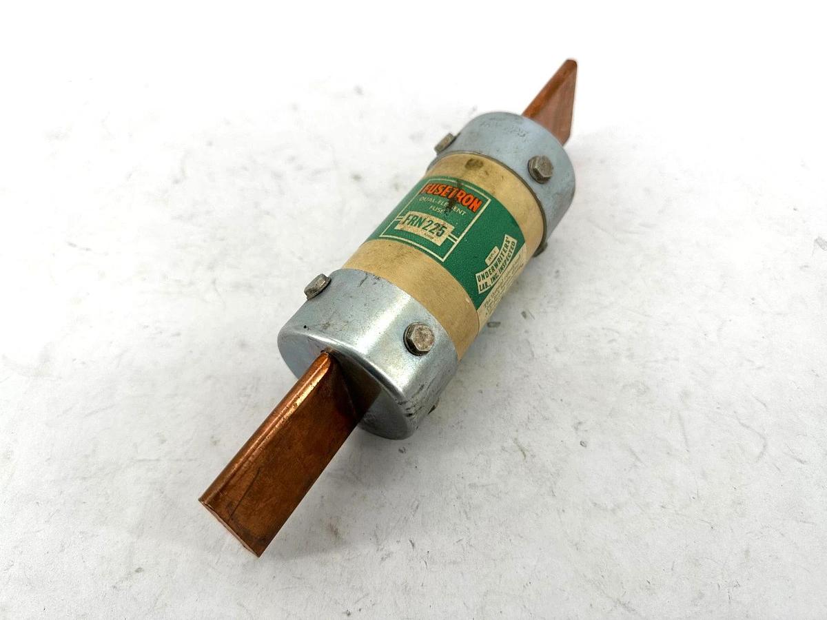 Used Lot of 2 Bussmann FRN-225 Fusetron Dual-Element Fuse 225A 250V