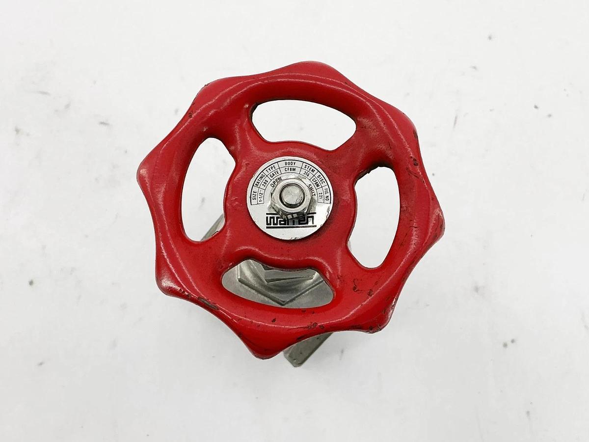 New Warren 1-1/2 Gate Valve 1-1/2" 200 Rating CF8M 316 #221