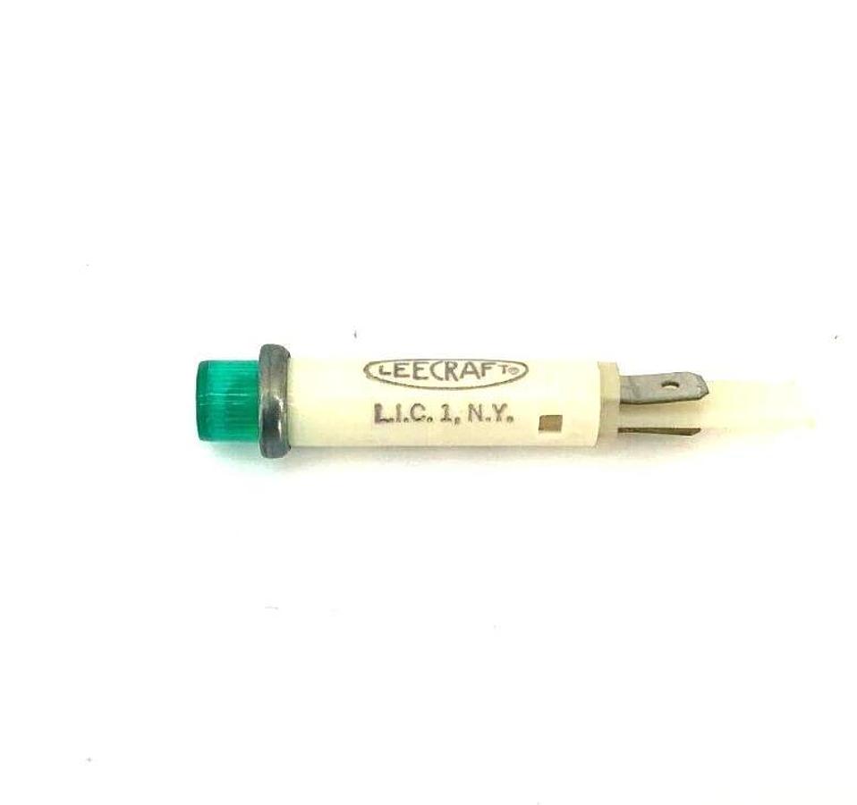 Lot of 7 New Leecraft L.I.C. 1, N.Y. Indicator Lights Green 12VDC