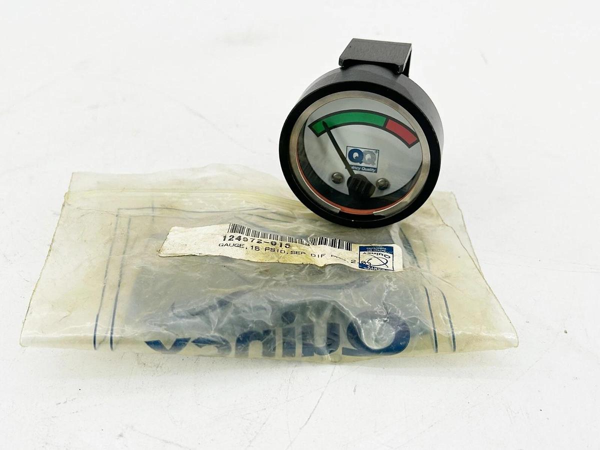 New Quincy 124972-015 Gauge 15 PSID SEP DIF Pres 2.03 15PSI