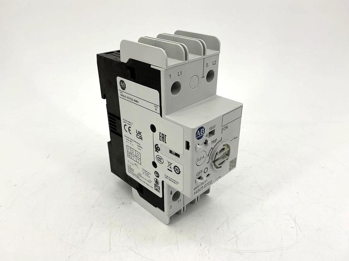 New Allen Bradley 140UT-D7D2-B80 Ser A Motor Protector Circuit Breaker 8A 480V