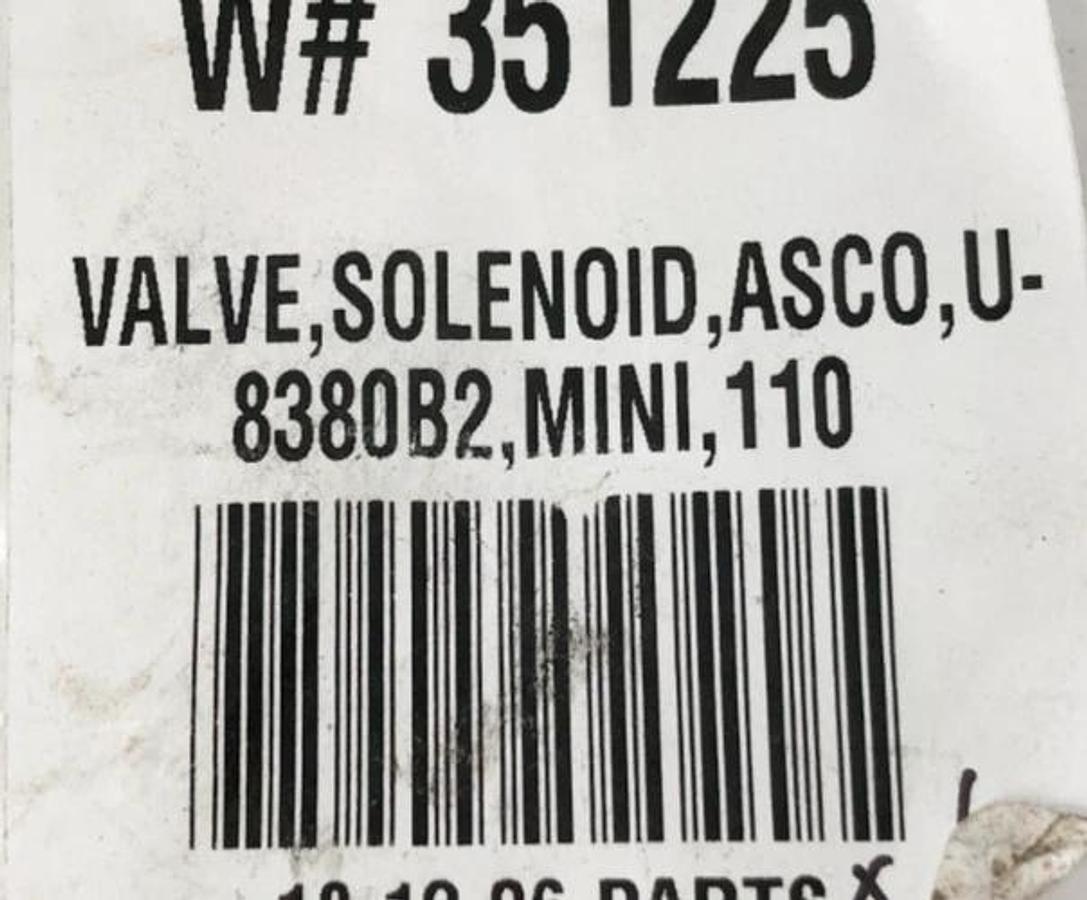 New Asco U8380B002 Solenoid Valve 110/120V 50/60Hz 150psi - No Box