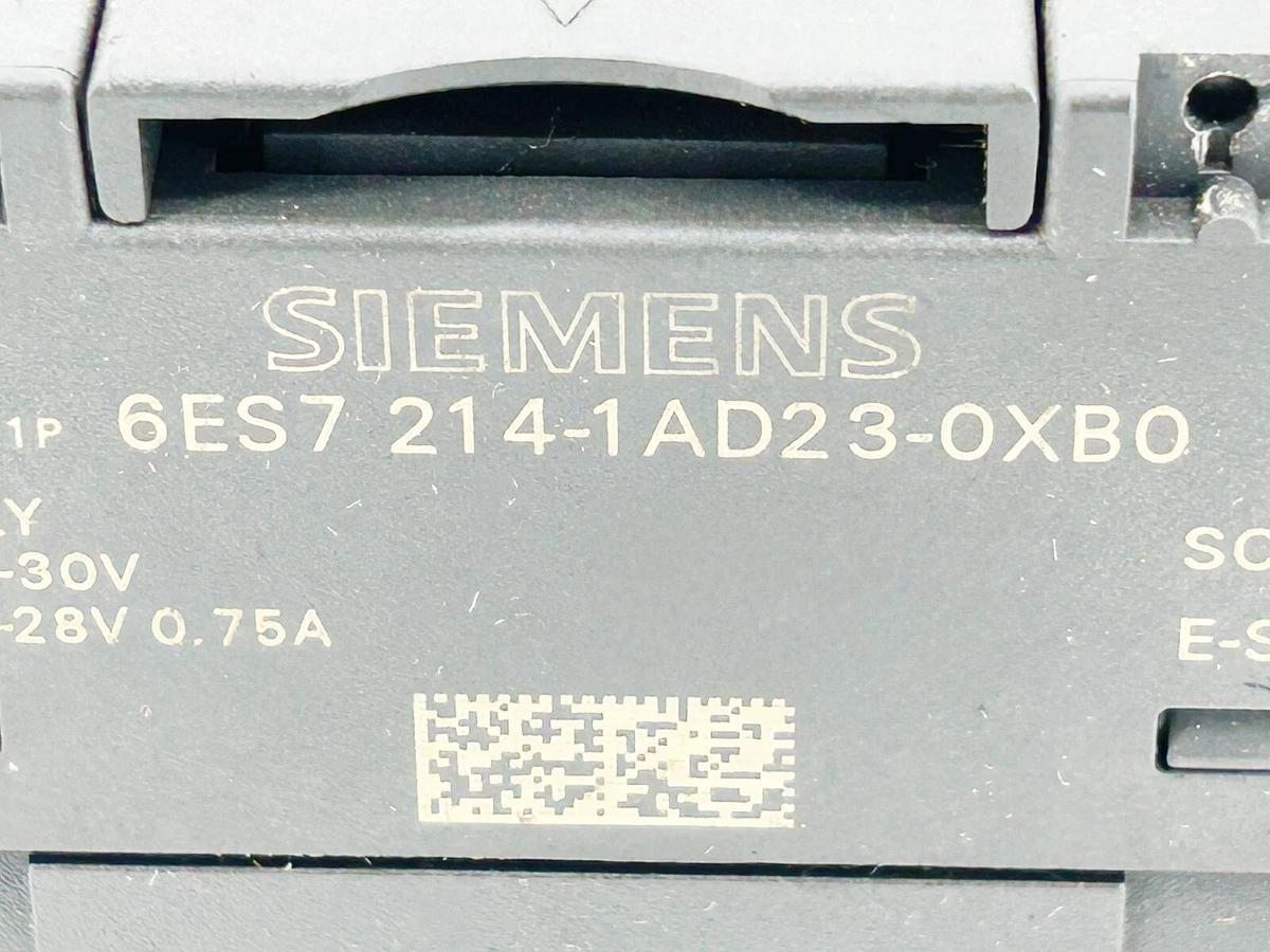 Used Siemens 6ES7-214-1AD23-0XB0 CPU Module 21-28VDC Supply DI14x24VDC 15-30V D)