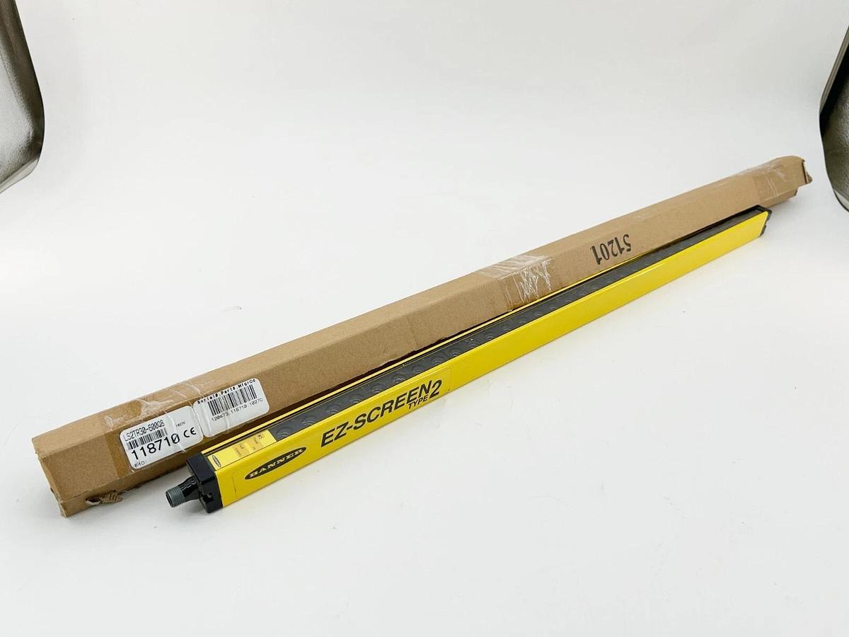 New Banner LS2TR30-600Q8 Light Curtain Receiver 30MMX600MM Yellow 118710