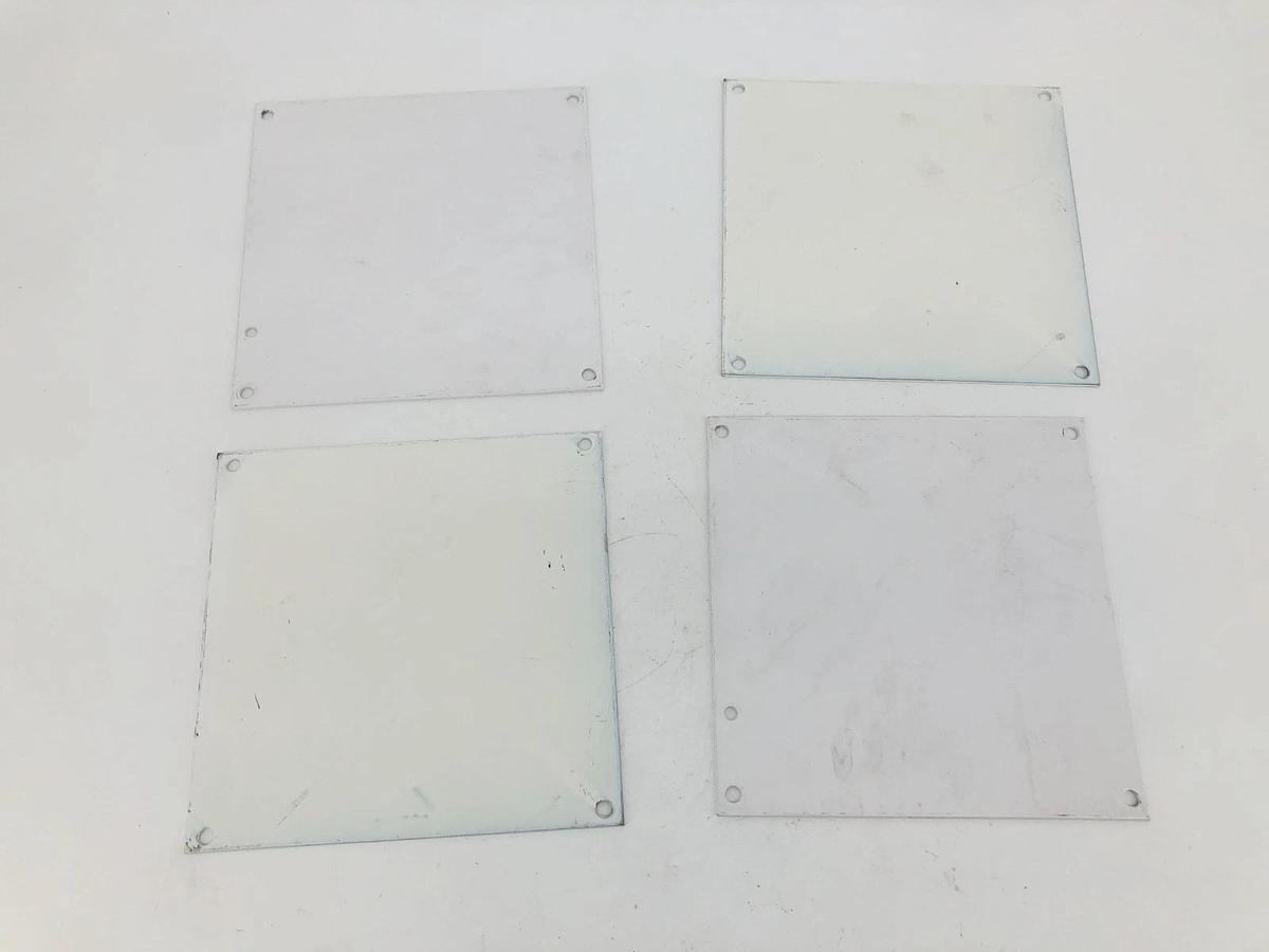 Box of 4 New Hoffman A8P8 White Interior Panels 6-3/4" X 6-7/8" X 1/16" 54820