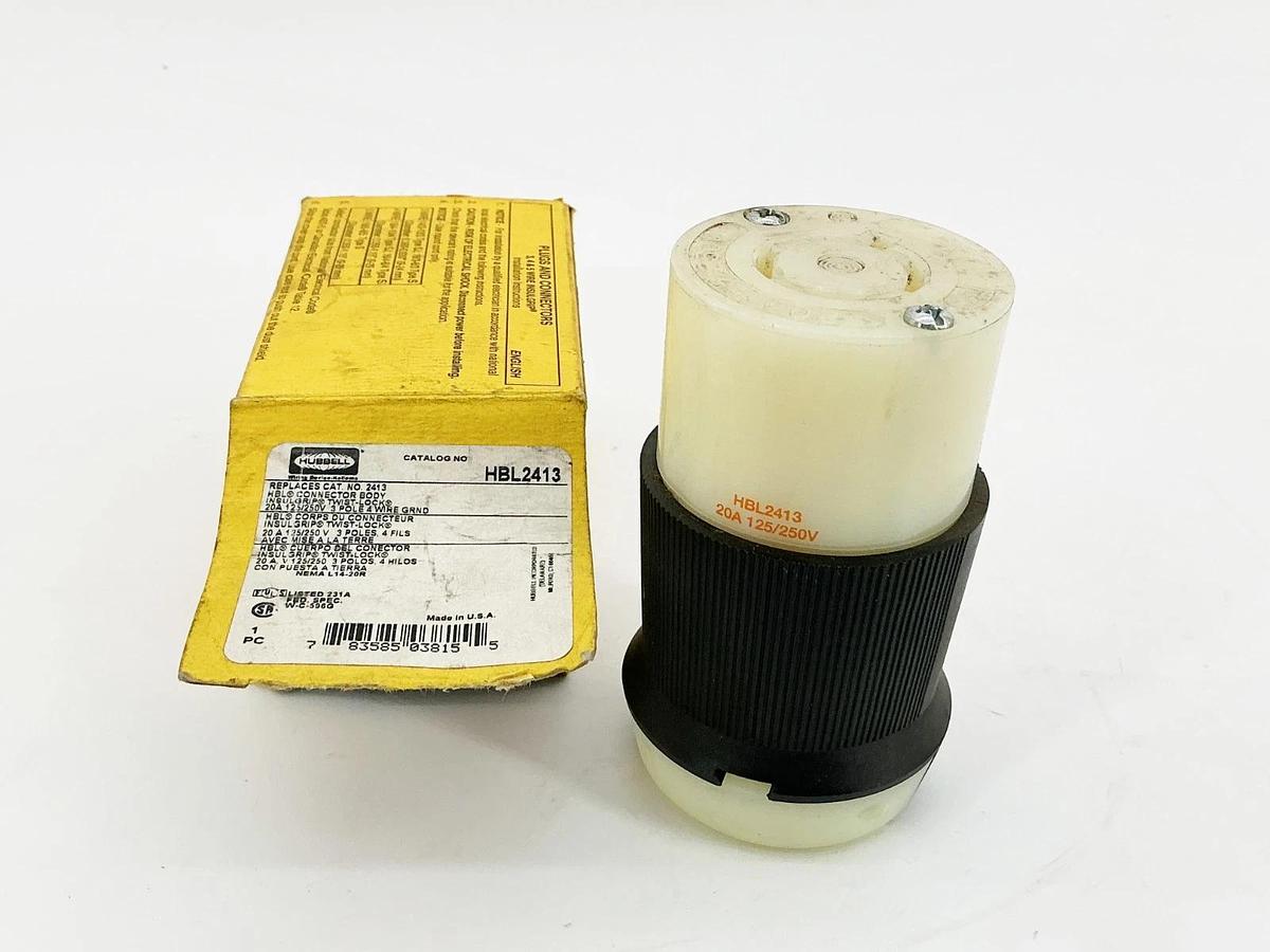Hubbell HBL2413 Twist Lock 20A 3P 250V 4 Wire