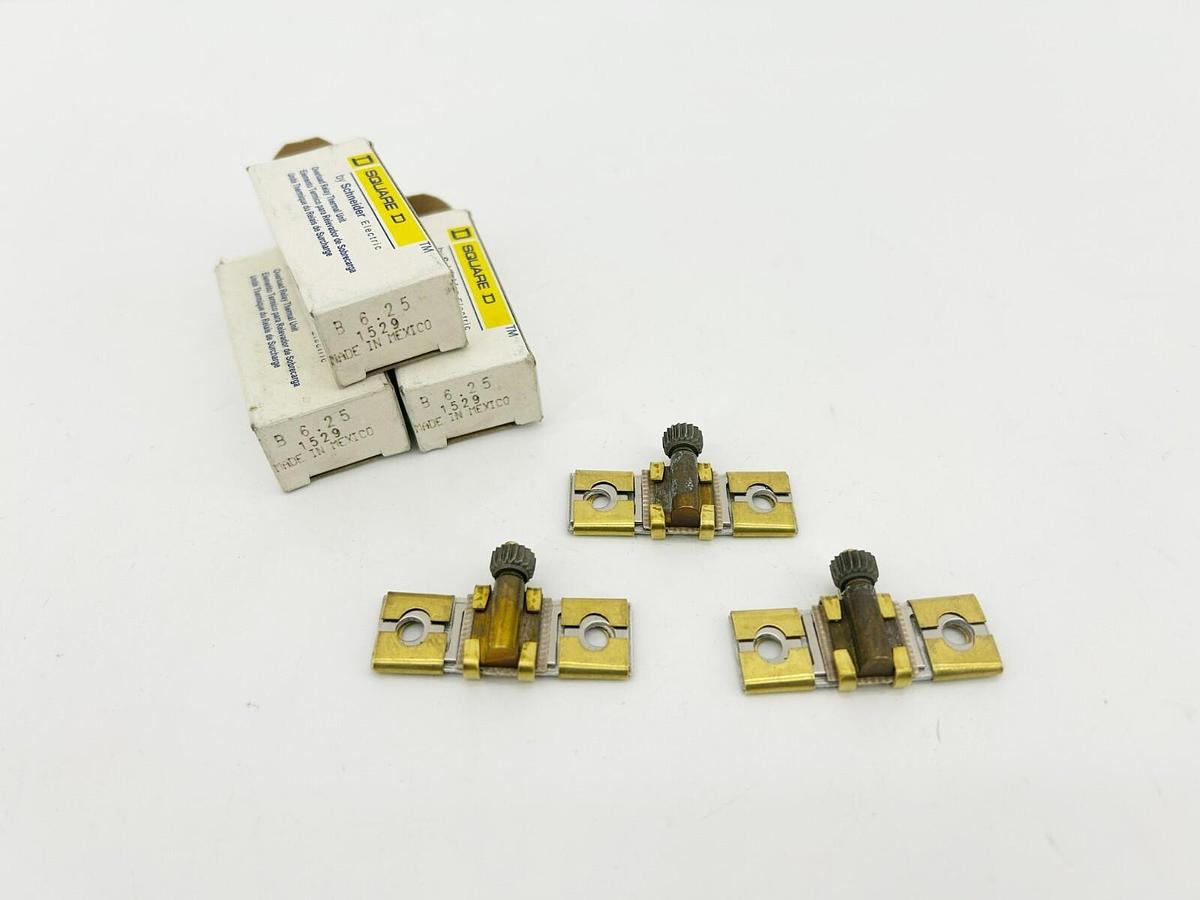 Lot of 3 New Square D B6.25 Heater Overload Relays