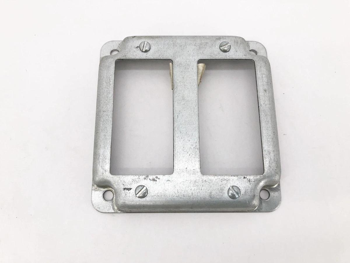 Lot of 4 New Steel City RS17CC Steel Outlet Box Covers 4" Sq. 2 GFCI - No Box
