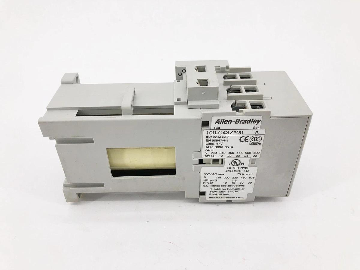 New Allen-Bradley 100-C43ZJ10 Ser. A Contactor 24VDC 3 Pole