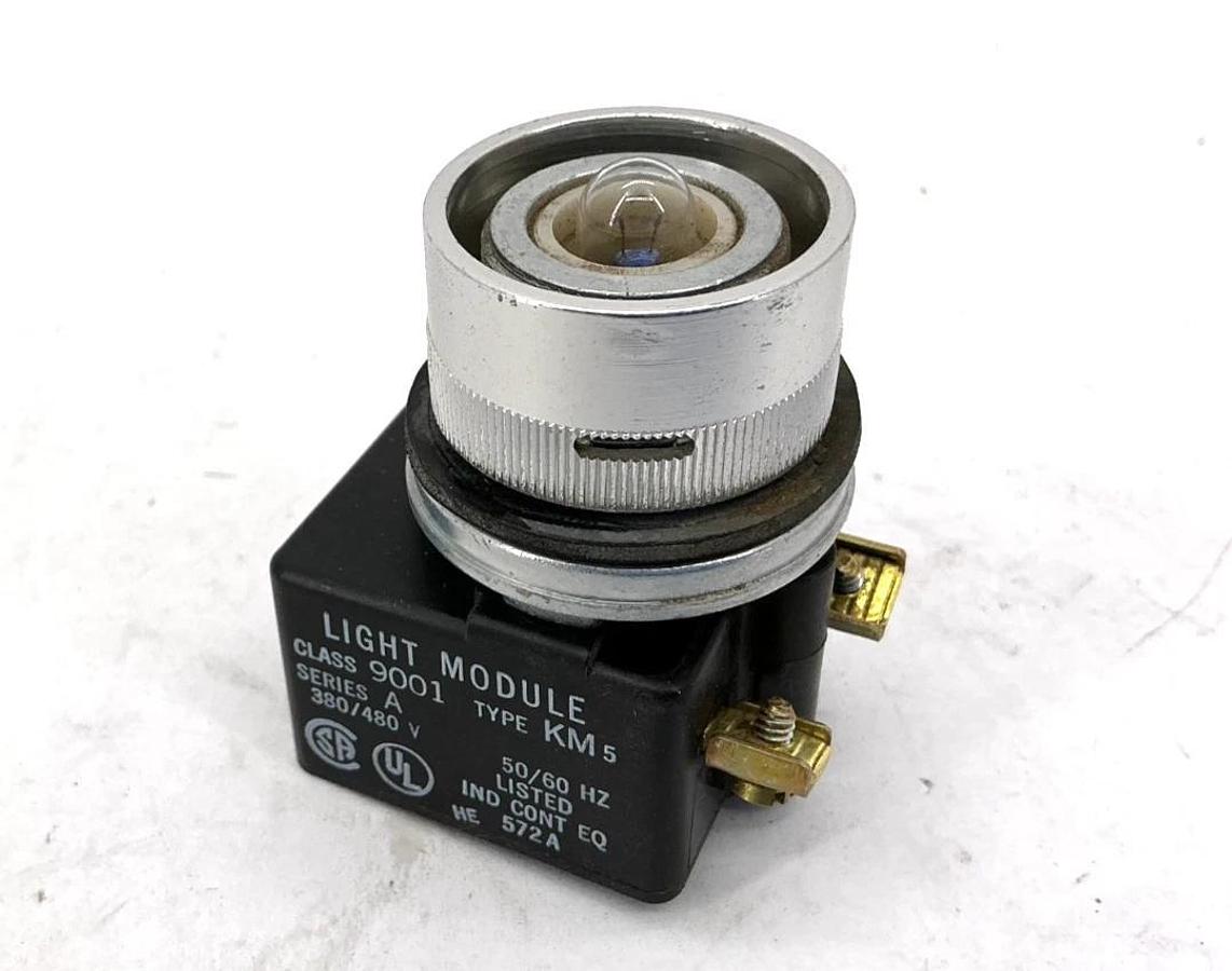 Used Square D 9001-KM-5 Series A Light Module Class 9001 Type KM-5 380/480V 50/60HZ