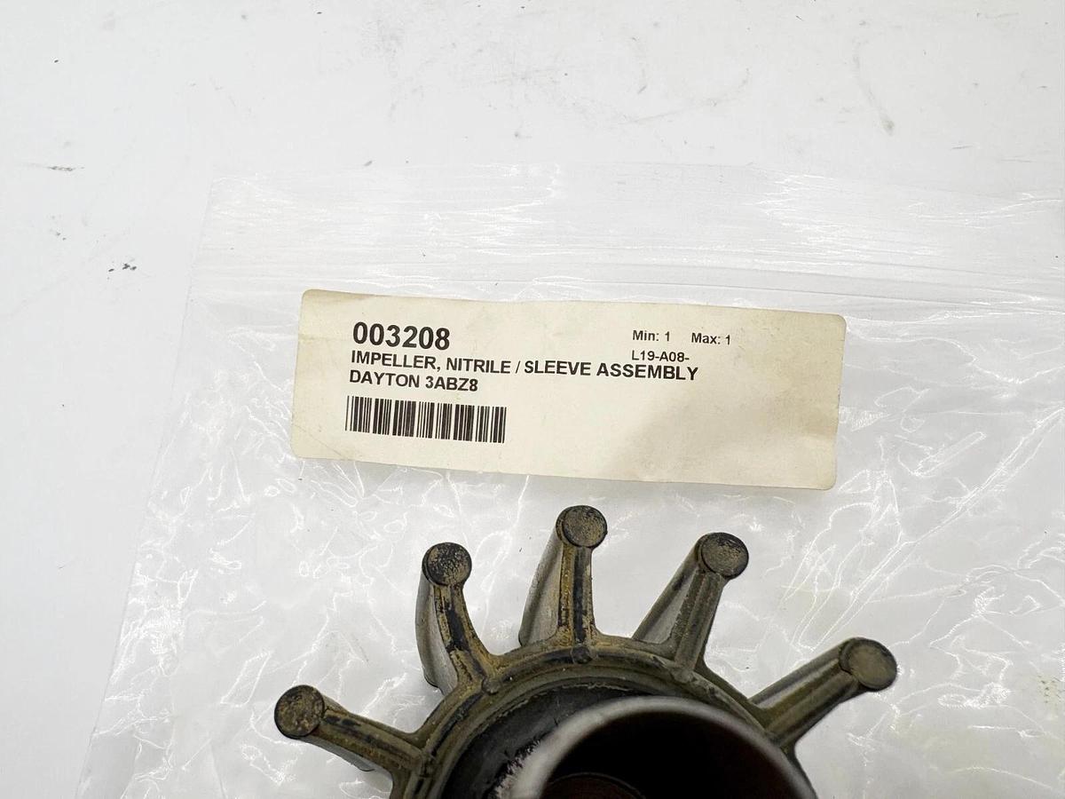 New Dayton 3ABZ8 Replacement Impeller/Sleeve Assembly Nitrile Rubber