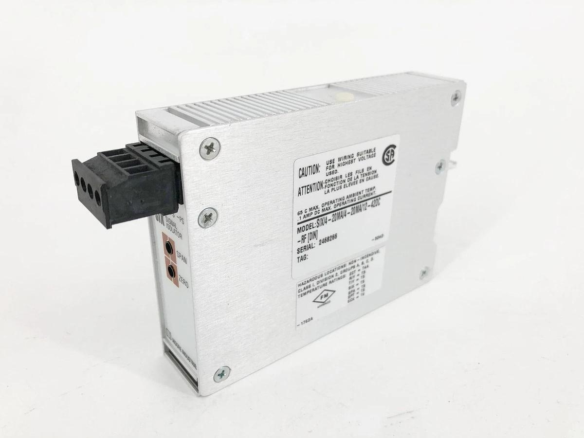 New Moore Industries SIX/4-20MA/4-20MA/12-42DC-RF [DIN] Signal Isolator - No Box
